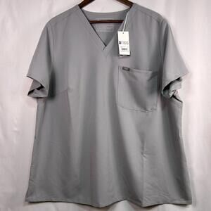 FIGS Catarina One Pocket Scrub Top Women’s 3XL Cement Gray Technical Collection
